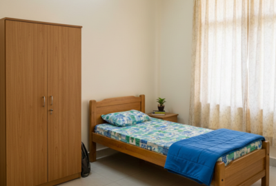 single bed Jasmine girls hostel